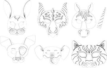 Image de Masques animaux, les 6